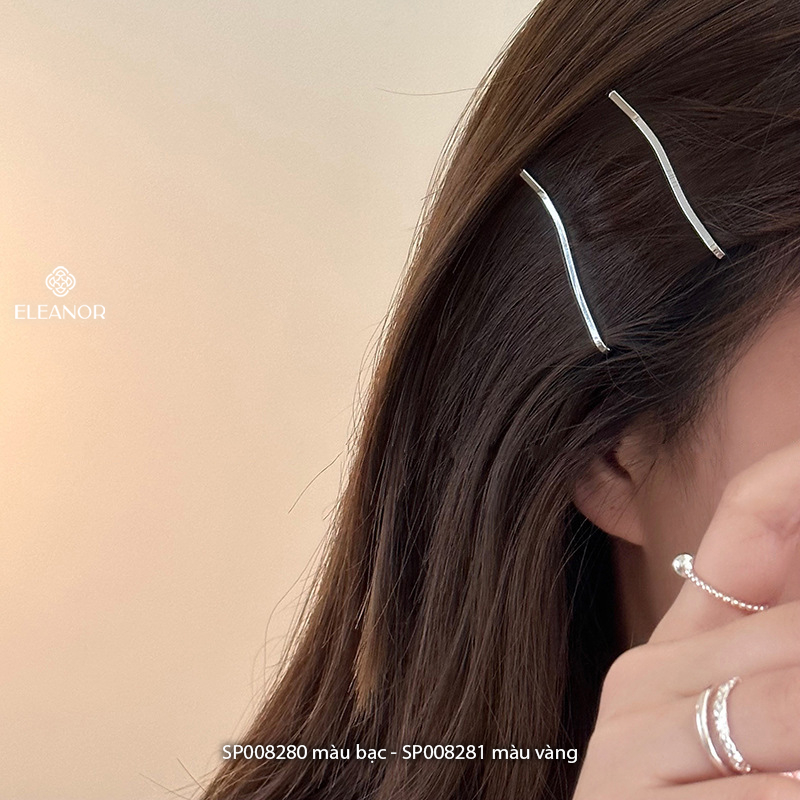 Set kẹp tóc nữ Eleanor Accessories kiểu dáng gợn sóng basic phụ kiện tóc set kẹp tăm 8281
