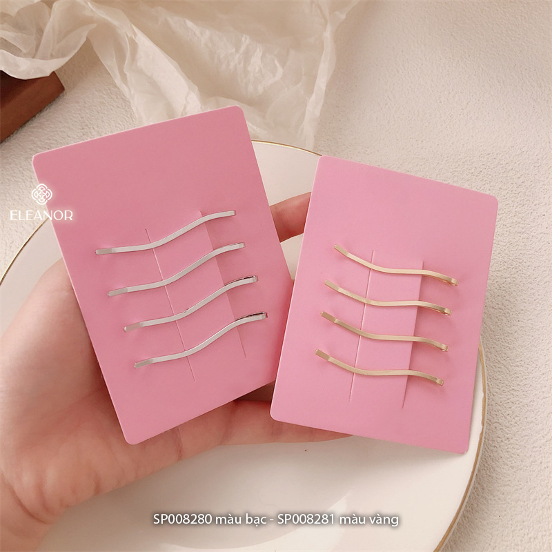 Set kẹp tóc nữ Eleanor Accessories kiểu dáng gợn sóng basic phụ kiện tóc set kẹp tăm 8281