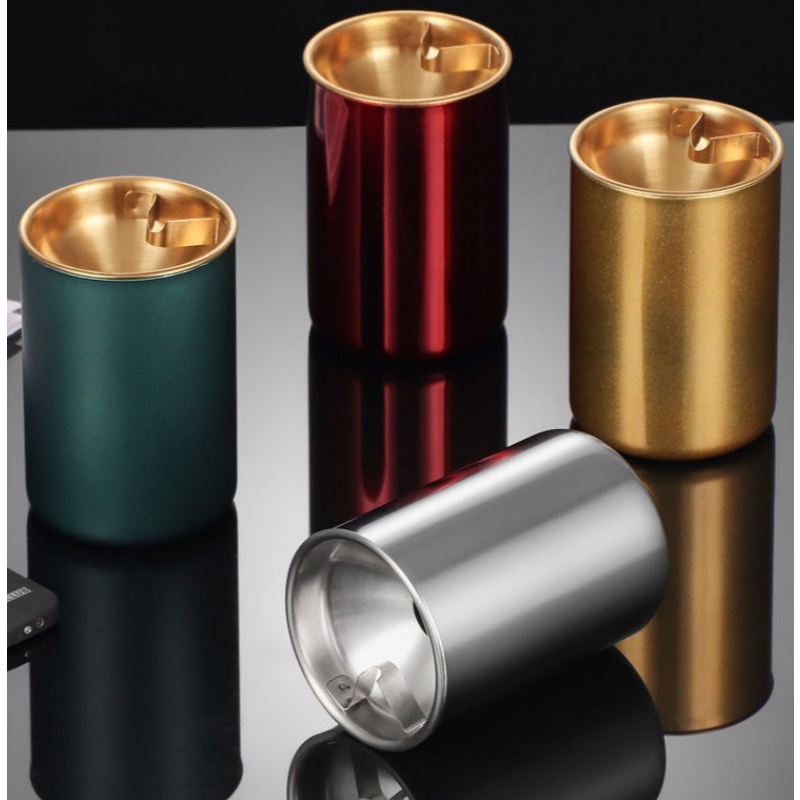 Gạt tàn tròn, gạt tàn inox, gạc tàn thuốc - CHỈ BÁN MÀU BẠC - GTT007e