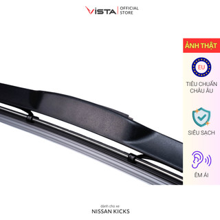 Gạt Mưa Vista 3 Khúc Cho Xe Ô Tô Nissan Kicks - Lưỡi Silicon - Tiêu Chuẩn Châu Âu - Siêu Sạch - Siêu Bền