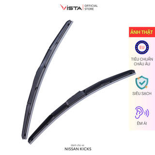 Gạt Mưa Vista 3 Khúc Cho Xe Ô Tô Nissan Kicks - Lưỡi Silicon - Tiêu Chuẩn Châu Âu - Siêu Sạch - Siêu Bền