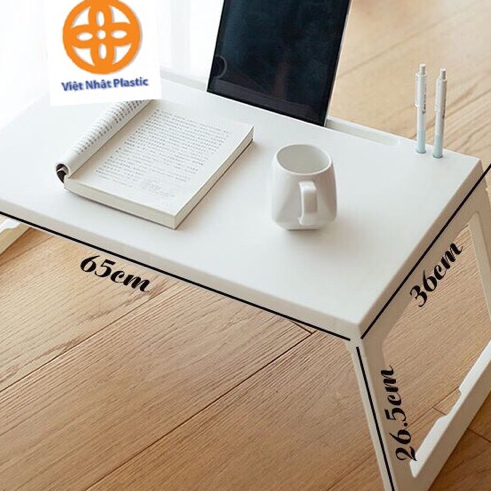 Bàn học gấp gọn tiện lợi nhựa VIỆT NHẬT có khe cắm Ipad, bàn học làm việc thông minh dễ dàng di chuyển 1833 AMIZIN