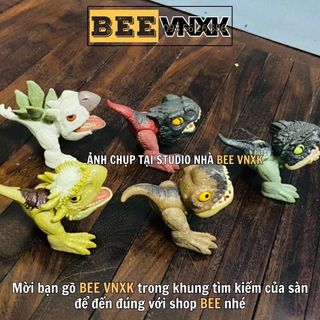 Set 4 mô hình khủng long Mattel Jurassic World mini cắn khớp BEE VNXK