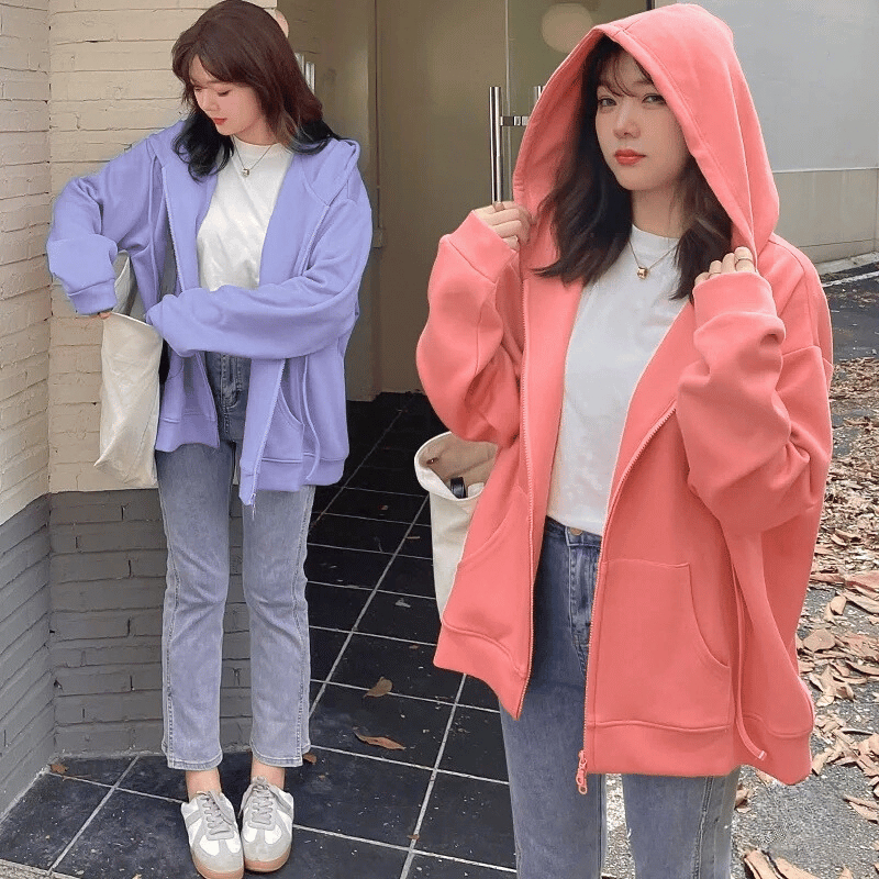 40-120KG Áo Khoác NAM NỮ BIGSIZE Tay Dài Nón To Thời Trang Nỉ Cotton Mềm Mịn - MÃ 38