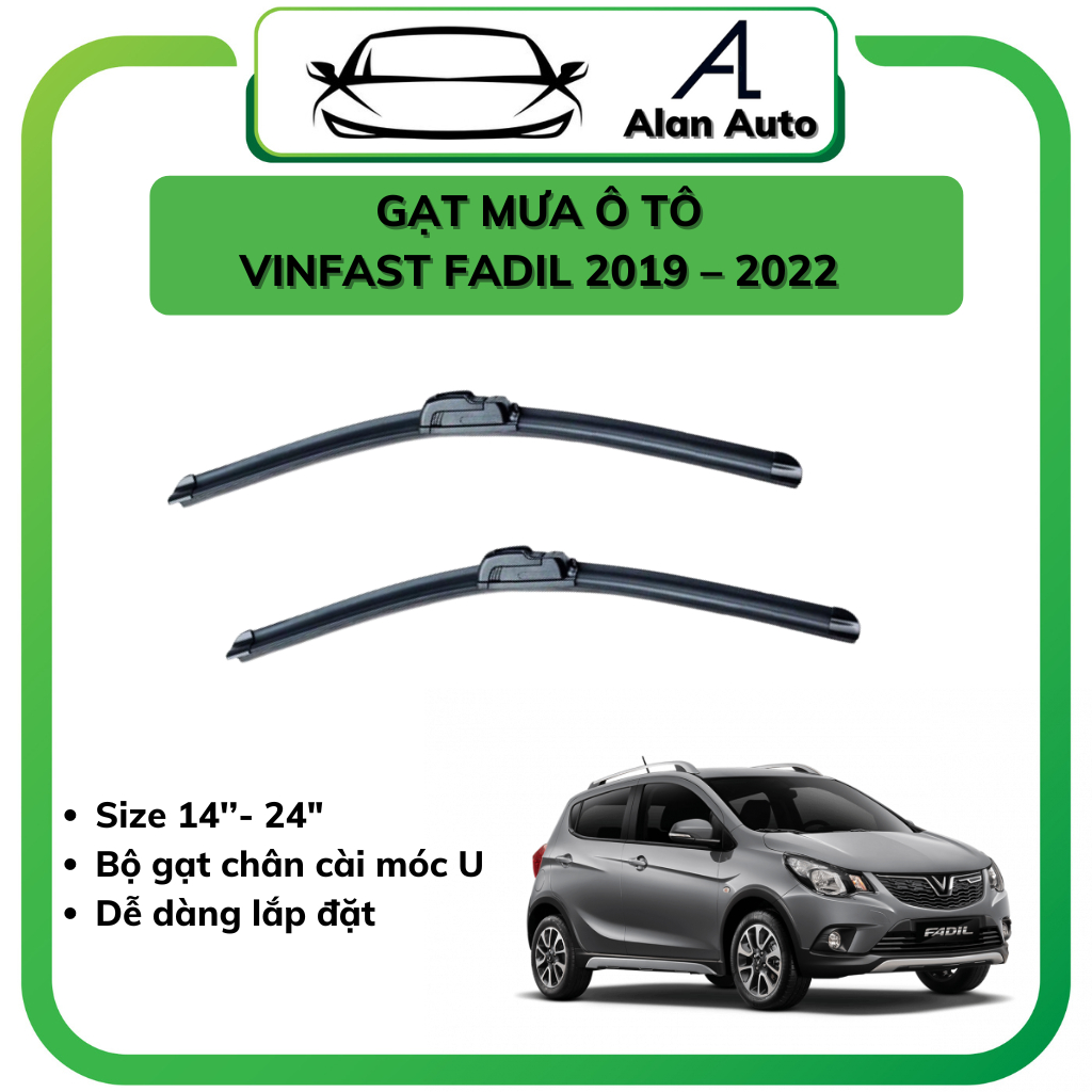 Gạt Mưa xe Vinfast fadil 2020, Chổi Gạt mưa Silicone theo xe Fadil. Bộ 2 cần gạt