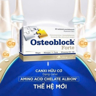 Viên uống bổ sung canxi OSTEOBLOCK FORT (canxi hữu cơ)Hộp 60 viên uống.