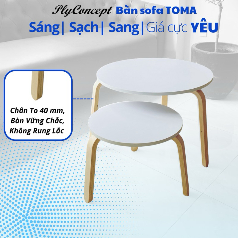 Ảnh Bàn Sofa, Bàn trà đẹp, Bàn Ngồi Bệt kiểu Scandinavian - Plyconcept ToMa Table - Mặt bàn MDF 15 mm 1