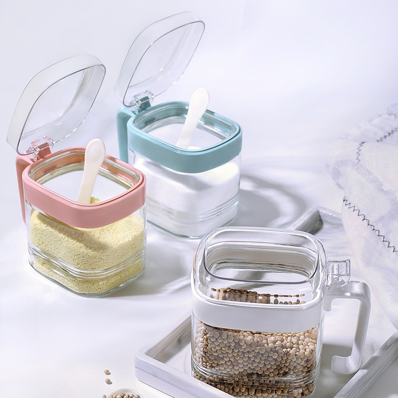 Lọ đựng gia vị nhà bếp, Hộp đựng bột canh mỳ chính, Lọ đựng gia vị kèm muỗng Chính Hãng Việt Nhật