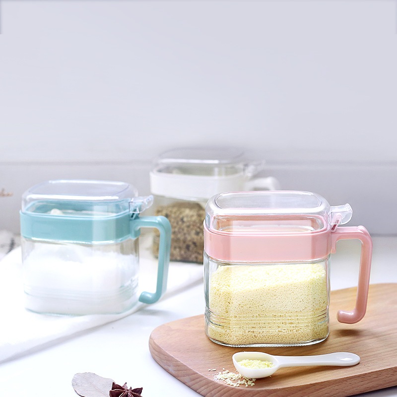 Lọ đựng gia vị nhà bếp, Hộp đựng bột canh mỳ chính, Lọ đựng gia vị kèm muỗng Chính Hãng Việt Nhật