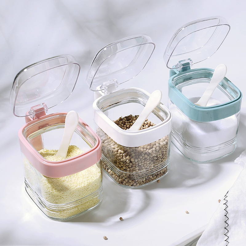 Lọ đựng gia vị nhà bếp, Hộp đựng bột canh mỳ chính, Lọ đựng gia vị kèm muỗng Chính Hãng Việt Nhật