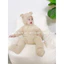 Body suit len lông ấm áp liền tất kèm mũ gấu yêu cho bé