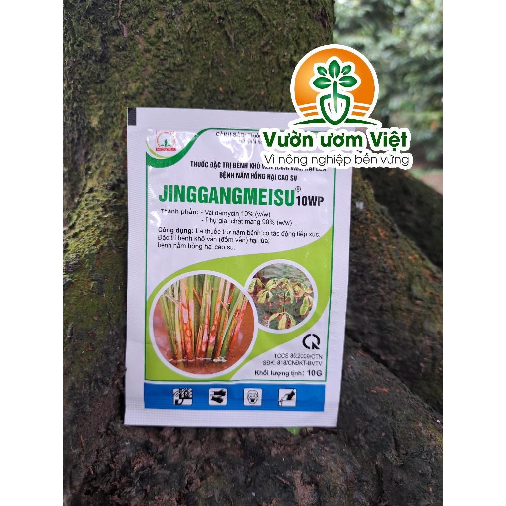 Thuốc trừ bệnh cây trồng Jinggangmeisu 10WP trị nấm hồng và nấm bệnh phổ rộng - Gói 10gr