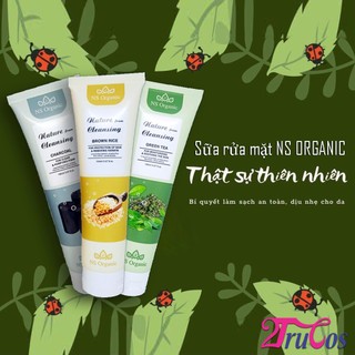 Sữa rửa mặt NS Organic Nature Foam Cleansing 150ml (Gạo Lức Than Tre Trà Xanh trắng sạch da) 2Trucos