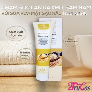 Sữa rửa mặt NS Organic Nature Foam Cleansing 150ml (Gạo Lức Than Tre Trà Xanh trắng sạch da) 2Trucos