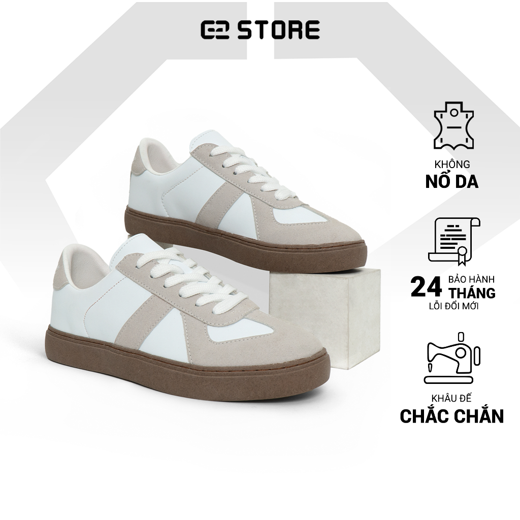Ảnh Giày thể thao G2 Gat Shoe phong cách thanh lịch, Sneaker trắng basic unisex dễ phối đồ chính hãng 1