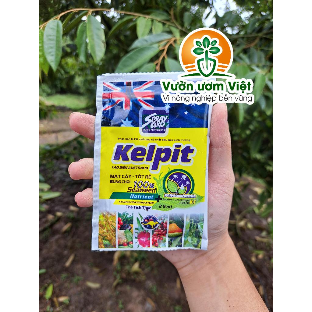 Phân bón Kelpit chiết suất Rong biển từ Úc kích sinh trưởng, Tốt cây - Mát Rễ - Gói 25ml