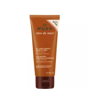 Gel rửa mặt và tắm toàn thân chiết xuất mật ong cho da khô và da nhạy cảm Nuxe Rêve de Miel® 100ml