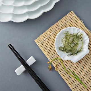 Đĩa sứ Long Phương đựng gia vị hình vỏ sò 9 cm  cao cấp