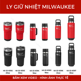 Bình giữ nhiệt Milwaukee giữ nhiệt nóng lạnh 24h an toàn sử dụng chất liệu inox kết nối được PACKOUT