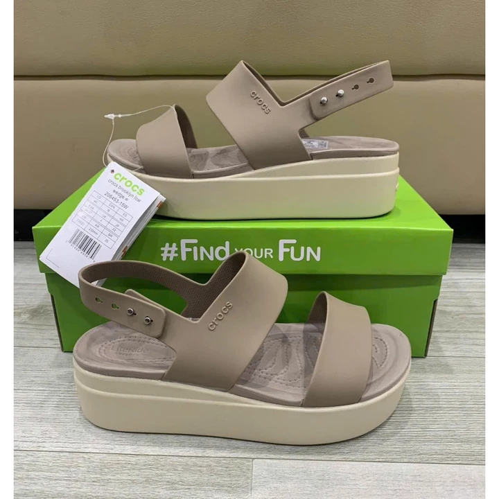 Sandal Brooklyn Đế Cao 5cm Cho Nữ Dép Quai Hậu, Dép Nữ Đế Cao Sandal Có Quai Êm Ái