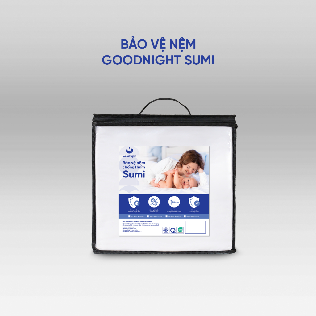 Ảnh Ga Chống Thấm Vua Nệm Goodnight Sumi, Ga Giường Chống Thấm Phủ TPU Kháng Nước, Tăng Tuổi Thọ Nệm Của Bạn 3