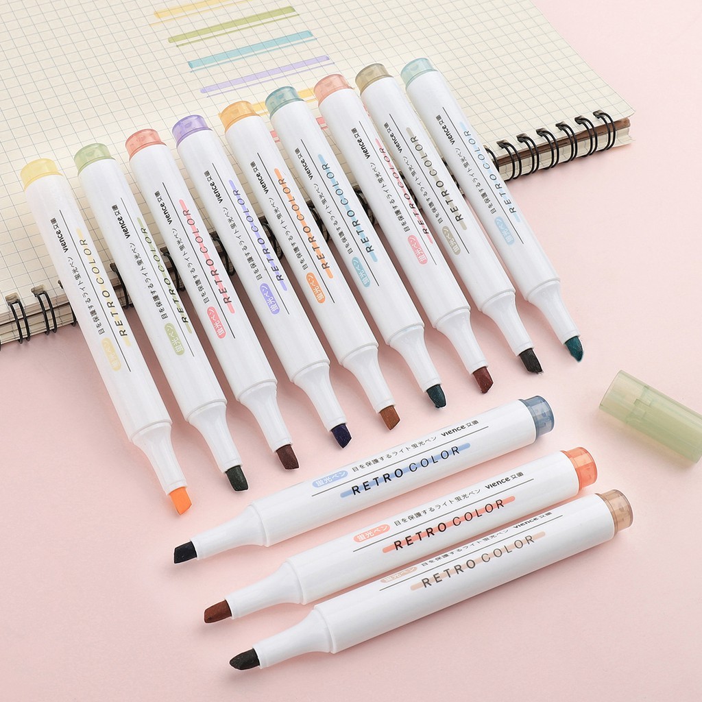 Ảnh Bộ Bút Dạ Quang 6 Màu Highlight Pastel Văn Phòng Phẩm Xinh Xắn Tiện Dụng, Bút Đánh Dấu, Bút Nhớ 4
