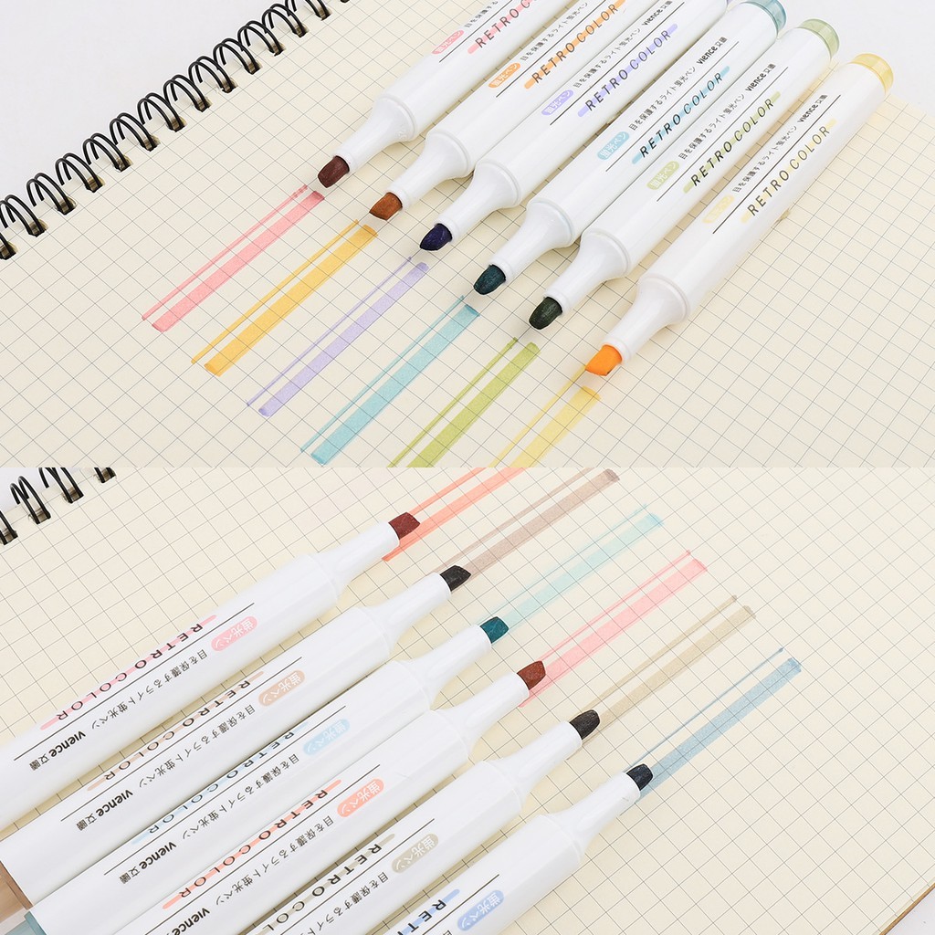 Ảnh Bộ Bút Dạ Quang 6 Màu Highlight Pastel Văn Phòng Phẩm Xinh Xắn Tiện Dụng, Bút Đánh Dấu, Bút Nhớ 3