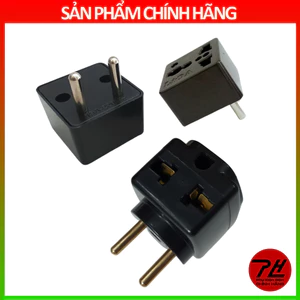 Đầu nối chia điện 3 ngả đa năng, phích cắm chuyển đổi 3 chấu sang 2 chấu chính hãng