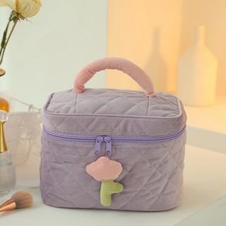 Túi Đựng Mỹ Phẩm cầm tay Hello Kitty Nữ Pouch Chần Bông Vintage Nơ Ins Make Up dễ thương ngọt ngào Dung tích lớn du lịch