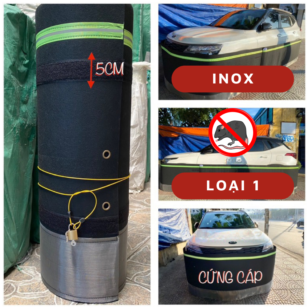 Quây Chống Chuột Ô Tô hàng loại 1 cho xe 4-7 chỗ, chân Inox 304 Cứng Cáp | Lưới Chống Chuột Ô Tô