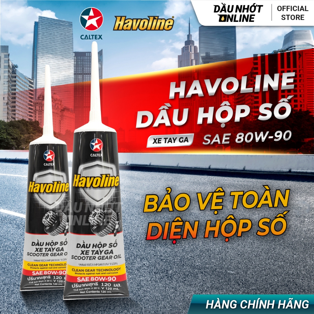 Dầu nhớt láp / Nhớt hộp số xe tay ga Caltex Havoline Scooter Gear Plus ...