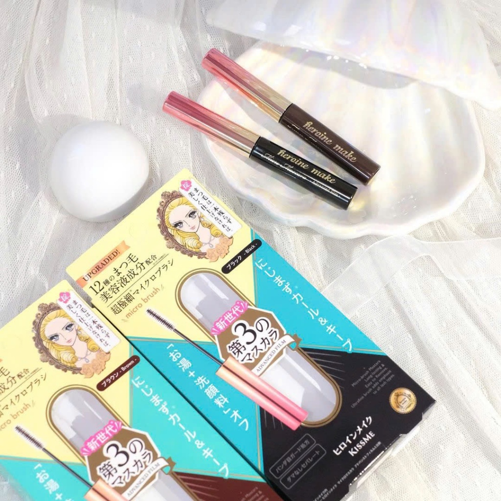 Mascara Kissme Heroine Make Màng Film Chống Trôi, Làm Tơi Và Dày Rậm Làn Mi Mỏng 4.5g