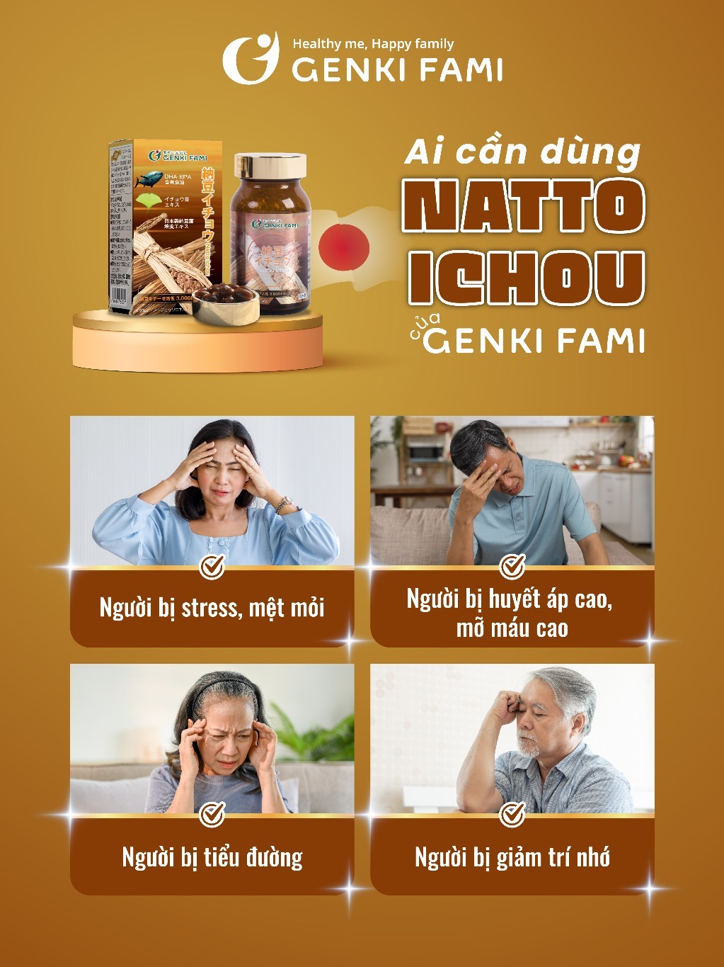 Ảnh Combo Viên Uống Bổ Não, Ngừa Đột Quỵ Tai Biến, Giúp Ngủ Ngon Nattokinase 3000FU Natto Ichou Genki Fami Nhật Bản 2