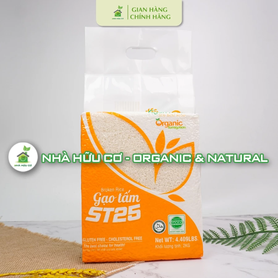 GẠO TẤM ST25 Khử trung hữu cơ 2kg/1kg- Gạo Ngon Nhất - Nhà hữu cơ