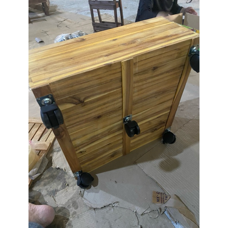 hộp, thùng gỗ nắp úp siêu to D50.R55.C30cm màu Teak | BigBuy360 - bigbuy360.vn