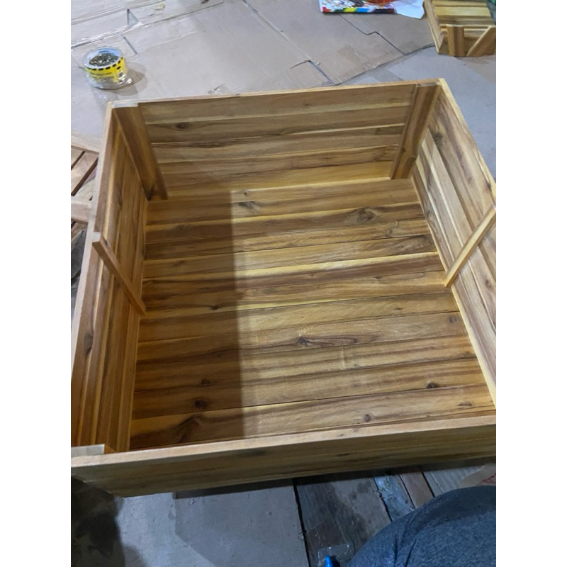 hộp, thùng gỗ nắp úp siêu to D50.R55.C30cm màu Teak | BigBuy360 - bigbuy360.vn