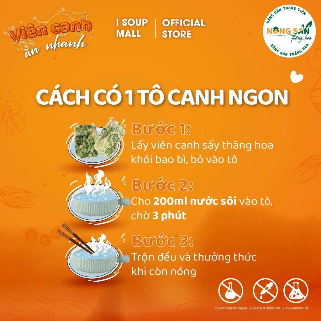Canh Ăn Liền I Soup | Canh Lười | Viên Súp Sấy Thăng Hoa 14 Vị Bán Chạy I SOUP 3 Phút Có Ngay Tô Can