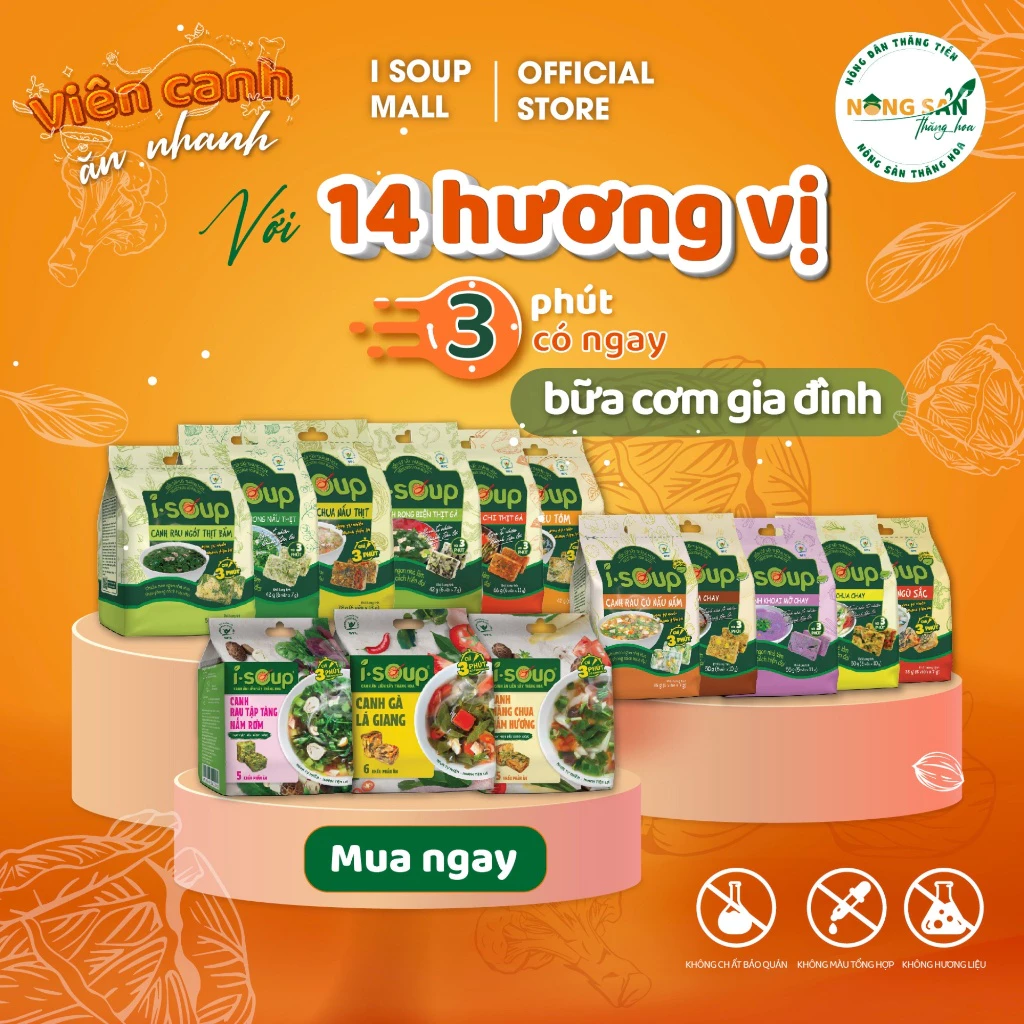 Canh Ăn Liền I Soup | Canh Lười | Viên Súp Sấy Thăng Hoa 14 Vị Bán Chạy I SOUP 3 Phút Có Ngay Tô Can