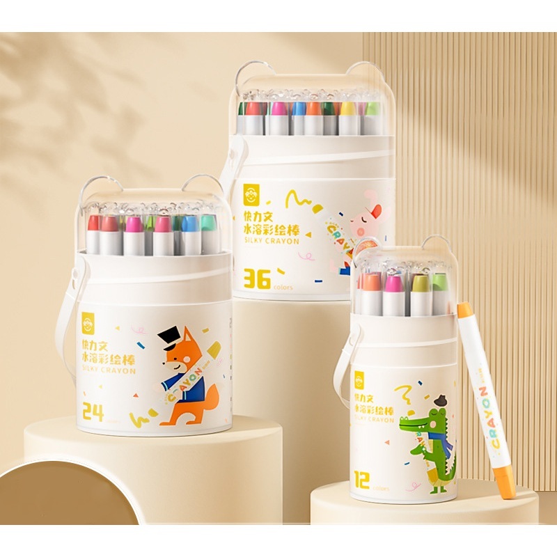Hộp màu sáp lụa, màu dầu cho bé (Silky crayon)