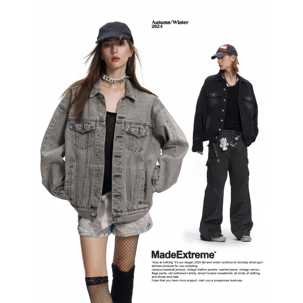 Áo khoác có cổ Made Extreme Fantasy Denim Jacket