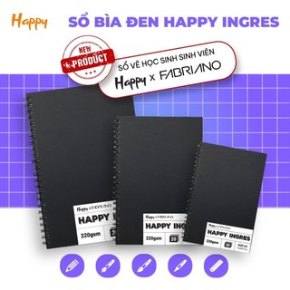 HAPPY x FABRIANO - Giấy, Sổ lò xo giấy có vân 220gsm A5 / A4 / A3 10-20 tờ ♥ Happy Ingres Sketchbook