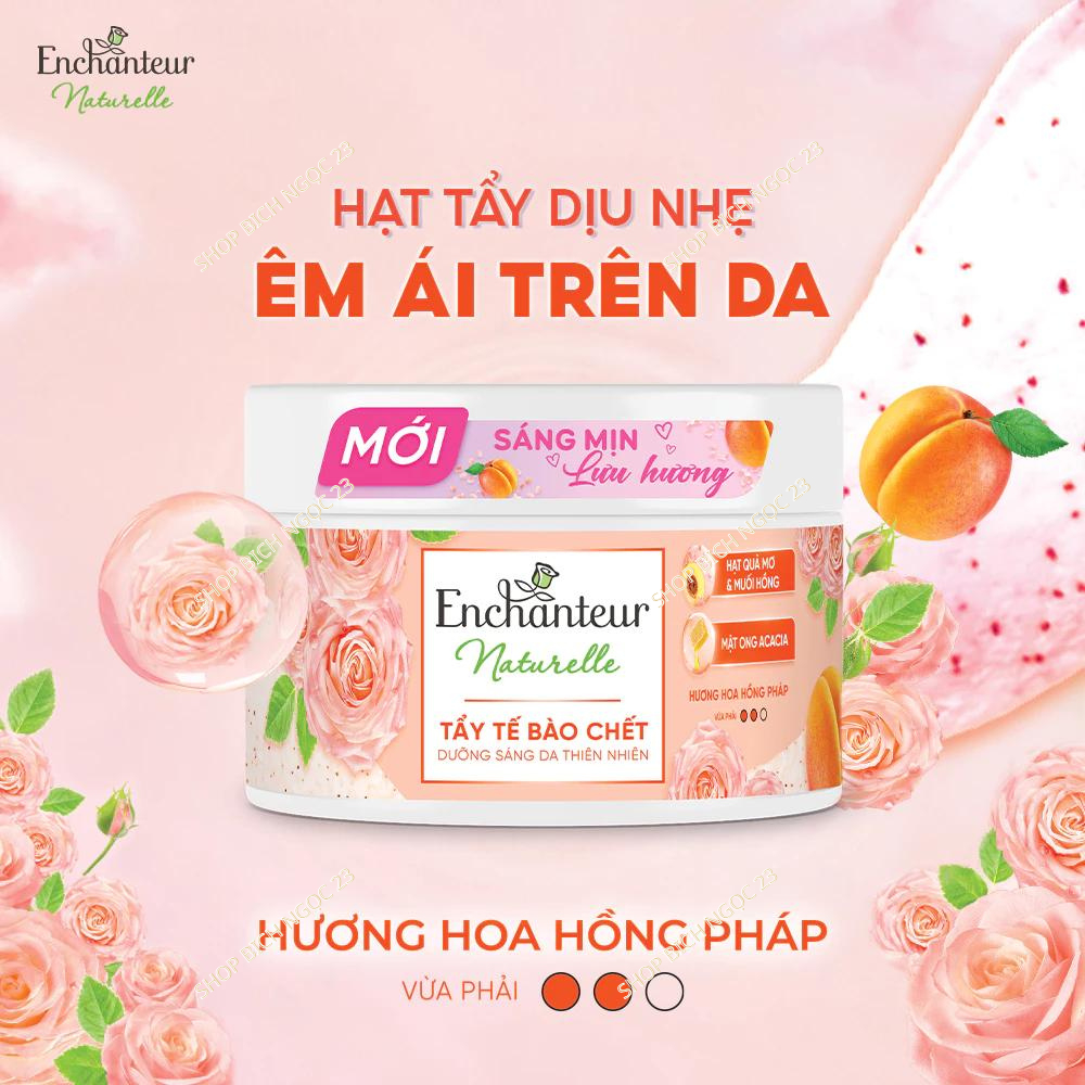 Tẩy tế bào chết thiên nhiên dưỡng sáng da Enchanteur Naturelle 250g(MẪU MỚI)