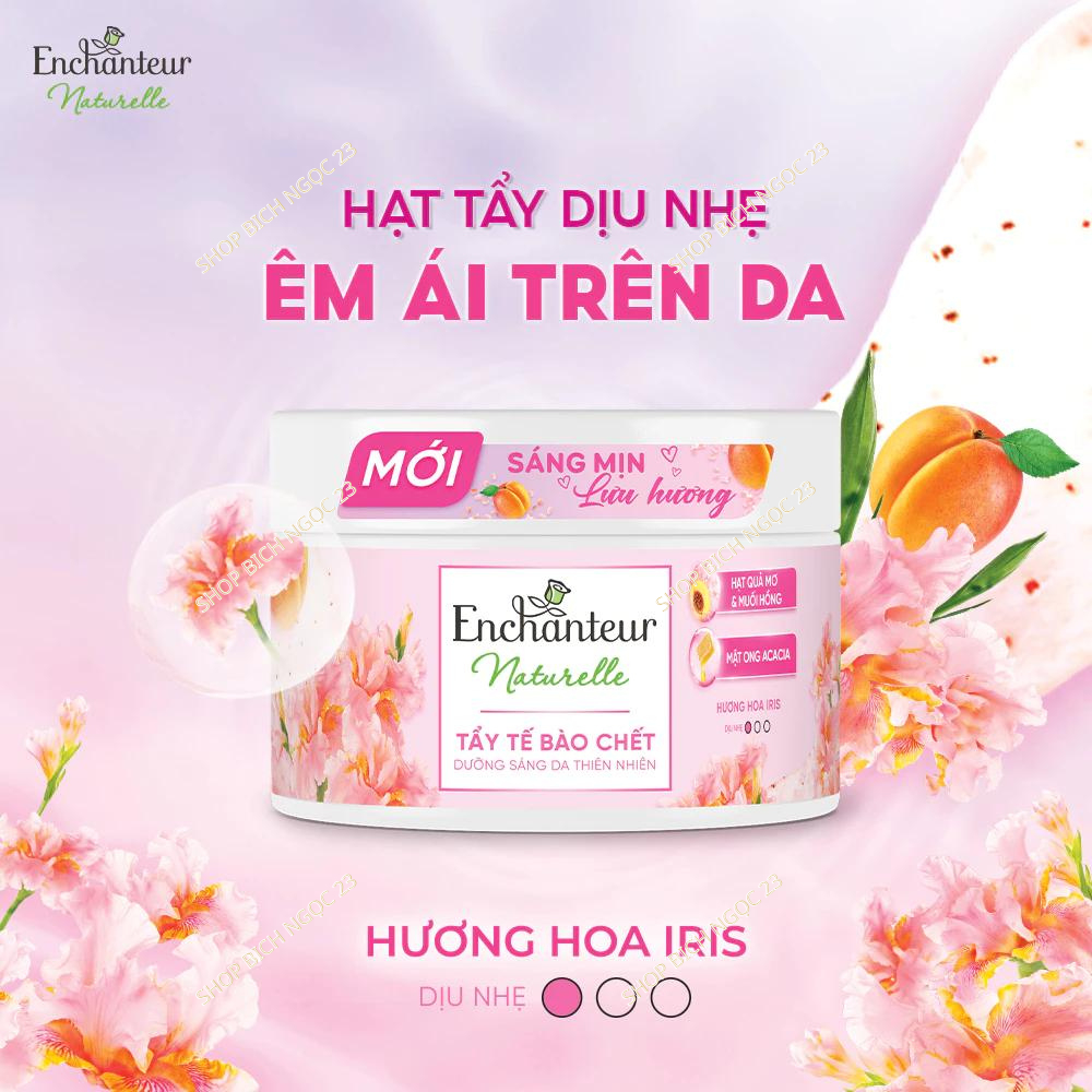 Tẩy tế bào chết thiên nhiên dưỡng sáng da Enchanteur Naturelle 250g(MẪU MỚI)