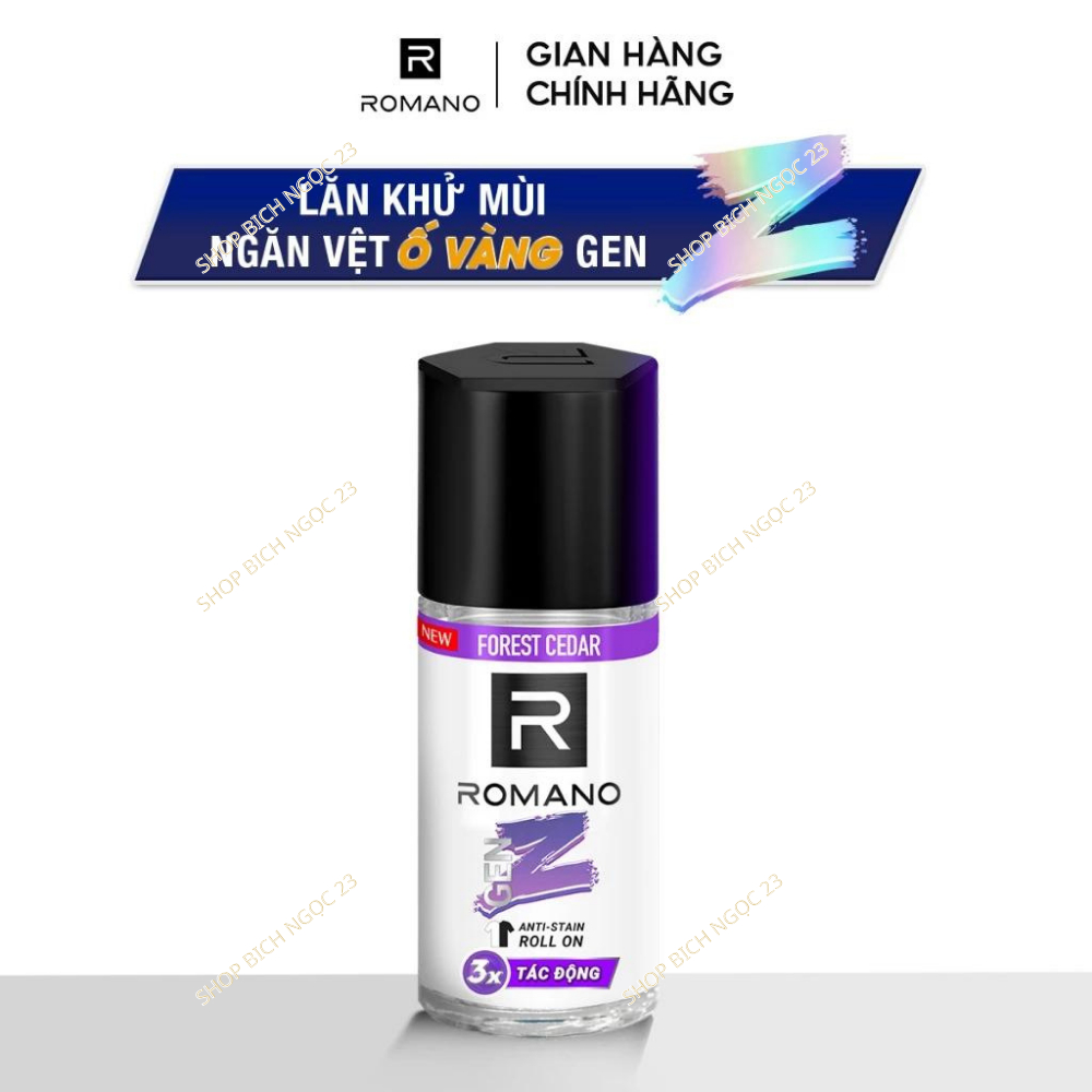 Lăn khử mùi ngăn vệt ố vàng Romano Gen Z 40ml