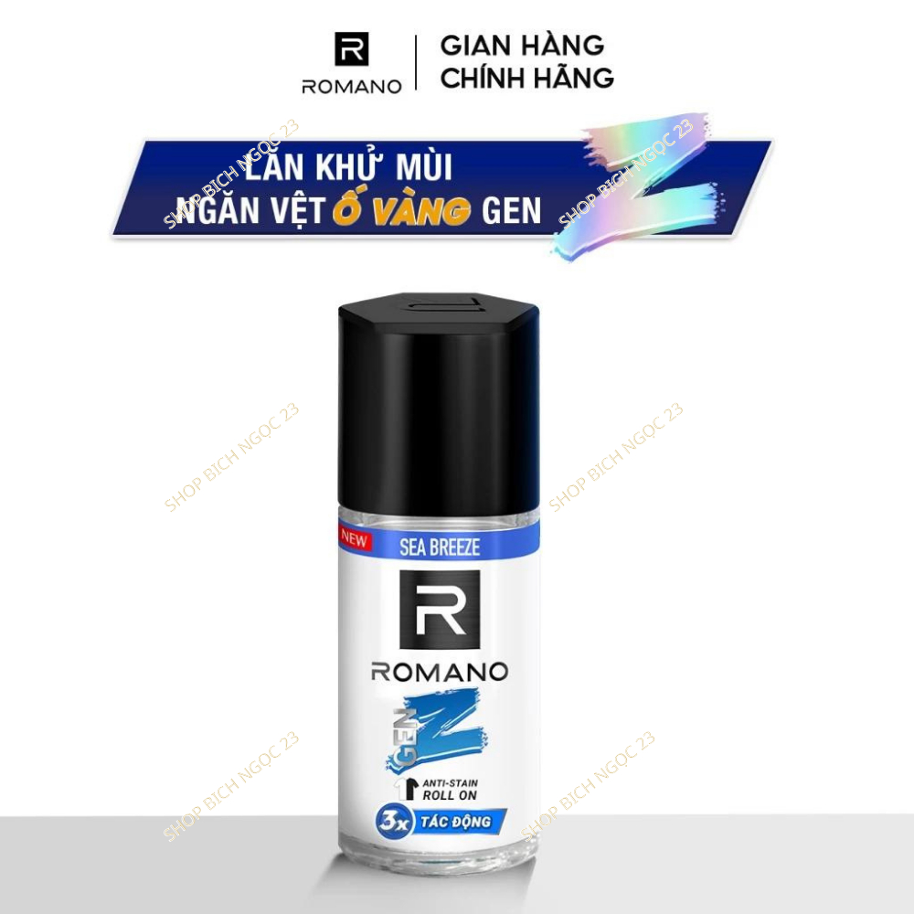 Lăn khử mùi ngăn vệt ố vàng Romano Gen Z 40ml