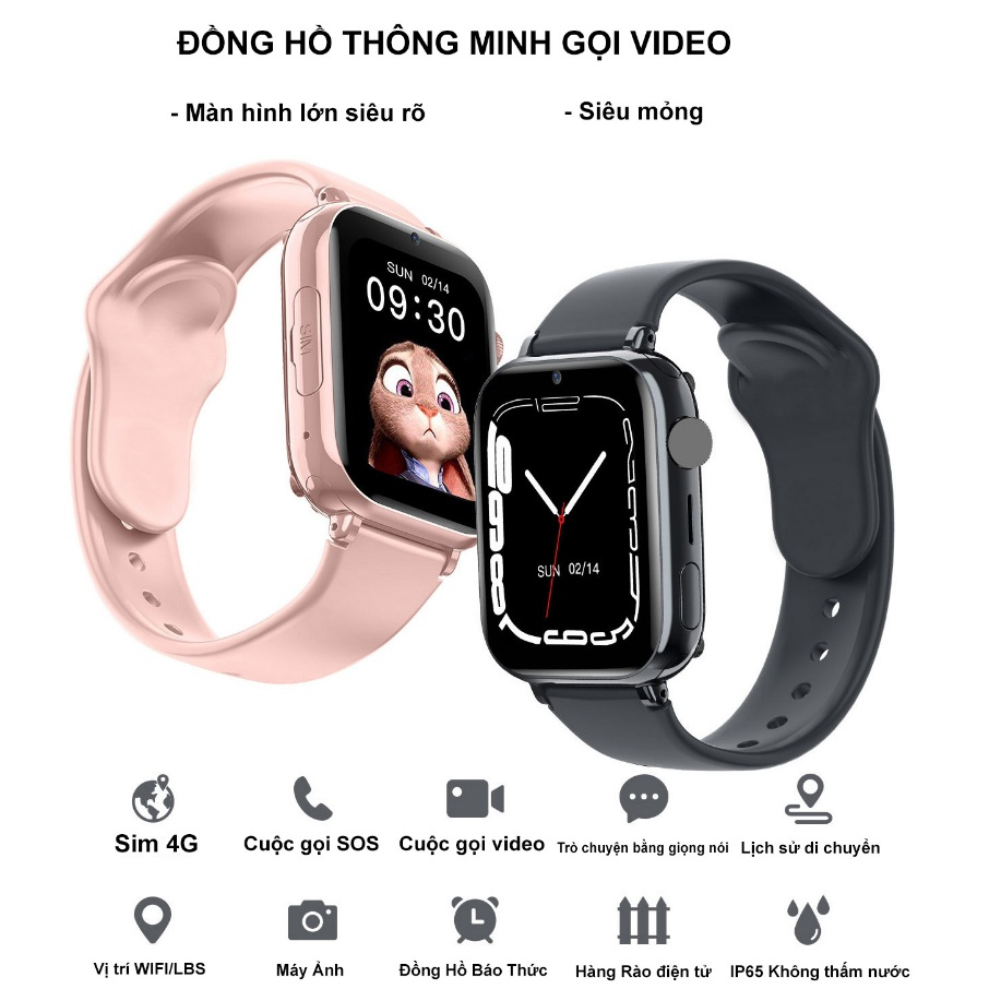 Đồng hồ trẻ em Picom P68 Plus Nghe gọi Video Nhắn tin Định vị Có Tiếng Việt Chống nước Đo bước chân Báo thức | BigBuy360 - bigbuy360.vn