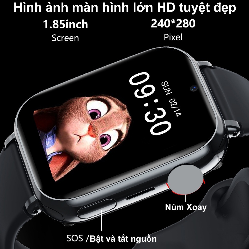Đồng hồ trẻ em Picom P68 Plus Nghe gọi Video Nhắn tin Định vị Có Tiếng Việt Chống nước Đo bước chân Báo thức | BigBuy360 - bigbuy360.vn
