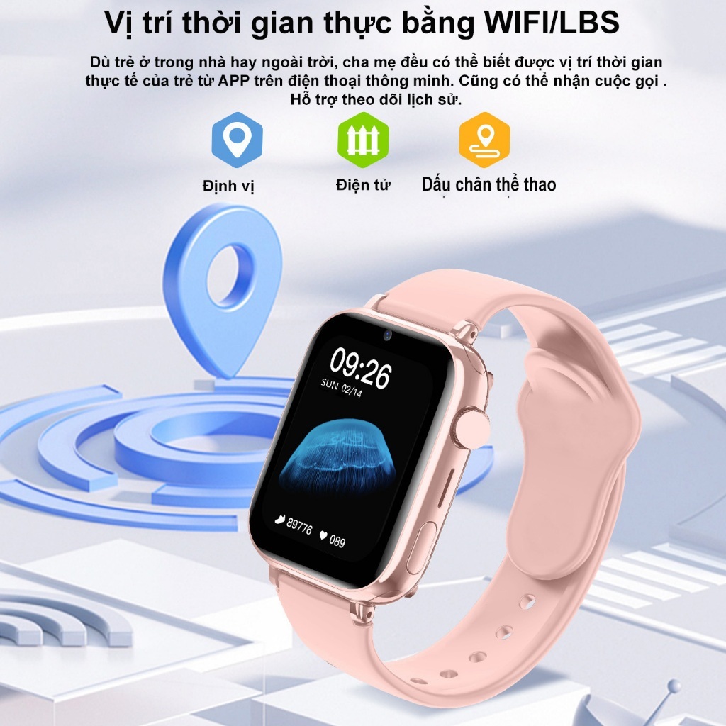 Đồng hồ trẻ em Picom P68 Plus Nghe gọi Video Nhắn tin Định vị Có Tiếng Việt Chống nước Đo bước chân Báo thức | BigBuy360 - bigbuy360.vn