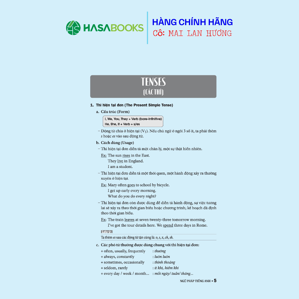 Ảnh Sách Ngữ Pháp Tiếng Anh và Giải Thích Ngữ Pháp Tiếng Anh (Bài Tập & Đáp Án) - Mai Lan Hương 2