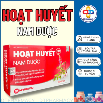 Viên Uống Bổ Não, Hoạt Huyết Nam Dược Hỗ Trợ Bổ Huyết Hoạt Huyết Tuần Hoàn Máu Não Rối Loạn Tiền Đình 50v - DT PHARMACY